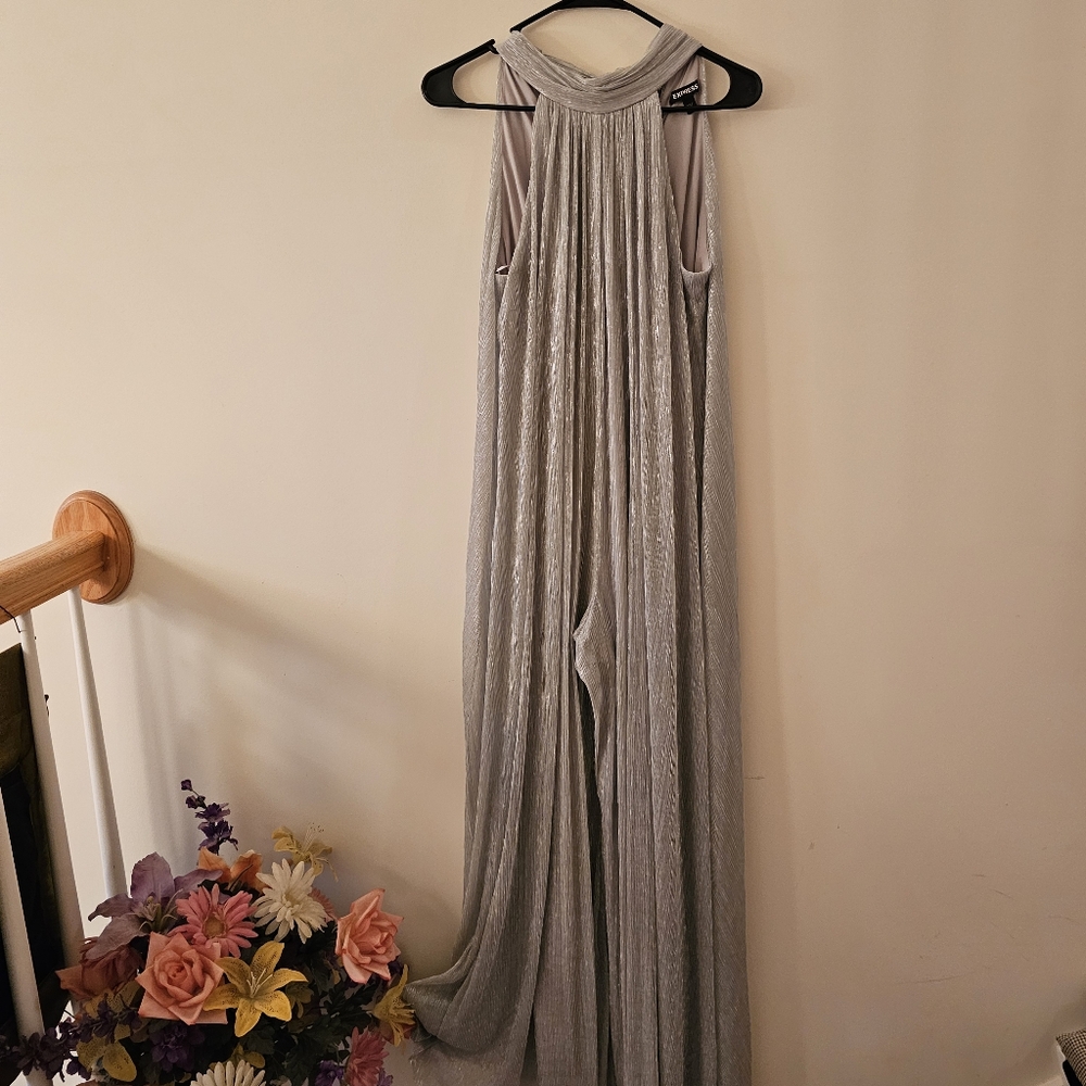 Shimmery Evening Event Pant Dress (S)